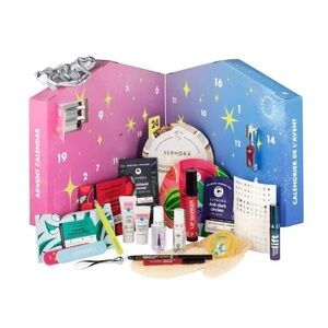 Sephora Beauty Advent Calendar with Pink and Blue Packaging